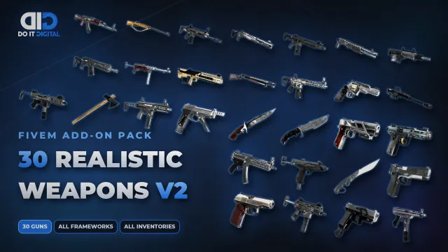 FiveM Weapon Pack - 30 Realistic Guns V2 | Monthly