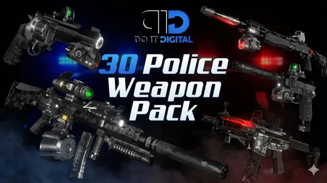 FiveM 30 POLICE Weapon Pack - LIFE TIME